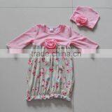 2016 Hot Fashion Mutil Ruffle Pearl Dresses Fall Winter Wear Cotton Newborn Baby Girl Gown thumbnail-2