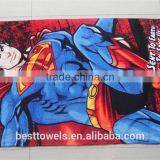 China Supplier Wholesale Superman Cotton Custom Printed Beach Towel thumbnail-5