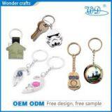Couple Heart Shaped Mosaic Stainless Steel Labster Claw Soft Enamel Debossed Rotating Key Rings