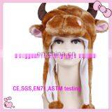 Dongguan Manufacturer make plush cow hat