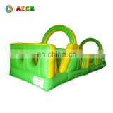 Green Inflatable Obstacle course for elder kids cheap inflatable obstacles for sale