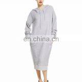 Thin Cotton Fleece Blank Wholesale Solid Color Woman Hoodie thumbnail-2