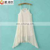 New Fashion Chiffon Pure Color Dress Www Sex Ladies Com Pleated Dresses thumbnail-5