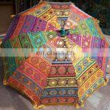 garden umbrella big size ,beach umbrella with colourful embroidery diameter size 6 ft(72 inch),lawn umbrella ,wedding decoration