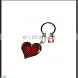 Fashion Heart Shape Metal Crystal Keychain Heart Diamond Keychain
