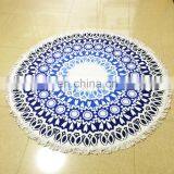 M0050 Micro Fiber Round 'Roundie' Beach Towel With Tassels thumbnail-3