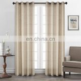 Simple solid color linen look high quality plain curtains