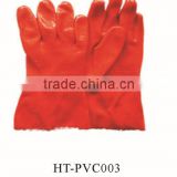 thin PVC gloves/pvc dotted glove /orange PVC glove for sale