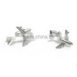 1 Pair Airplane Cufflinks,air Plane Shaped Cufflinks,silver Color,cute Cufflinks thumbnail-3