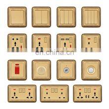 Type 86 UK/EU Standard Pop Socket The Wall Phone Socket Copper Wire Drawing Panel Sockets And Switches Electrical 16A thumbnail-4