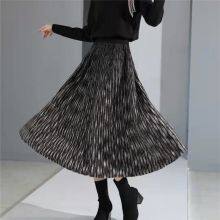 Autumnandwinterdresswoman21yearsofnewwomen'sclothingKoreanversionthinfashiontemperamentversatilelongsleeveplaidshirtskirtsmallageretrowaistoverthekneelongskirtwoman