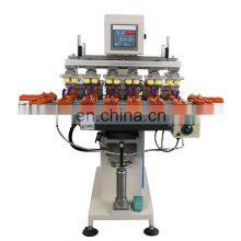 Semi Auto Turntable Tampography Watch Dial Toys Button 6 Color Pad Printer Printing Machine