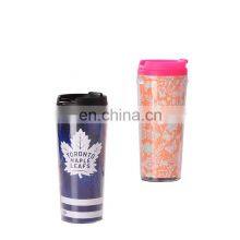 Hot Sale Plastic Travel Mugs Coffee 450ml Custom Paper Insert thumbnail-2