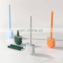 Customized Environmentally Eco New Plastic Inside Cleaner Wall Mounted Silicone Toilet Brush Holder thumbnail-1