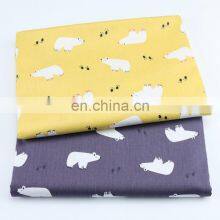 Kindergarten Baby Cotton Quilt Cover Bed Sheet Pillowcase Fabric Wholesale Cartoon Polar Bear Print Fabric thumbnail-1