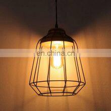 Industrial Retro Metal Loft Iron Chandelier Industry Single Head Cage Edison Home Vintage Pendant Light thumbnail-2
