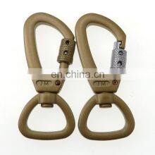 Wholesale 7075 Anodized Aluminum Swivel Carabiner Hooks With Auto Locking thumbnail-2