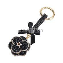 Diamond Camellia Car Key Ring Fashion Flower Car Keychain Lady Bag Hanging Chain Creativity Key Case For Car thumbnail-5