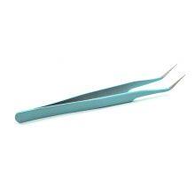 Professional Eyelash Grafting Tweezers High Precision Eyelash Hairdresser Special Flowering Tool Clip Blue thumbnail-2