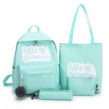 Women Letters Print Girls USB Charge Backpack Cheap Luggage & Bags thumbnail-2
