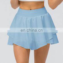 Golf Yoga Clothing Sportswear Short Sexy Tennis Skirt Two In One Active Sport Running Skorts Skirts With Ball Pockets thumbnail-3