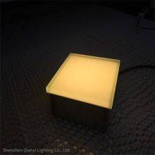 Qianyi Lighting Customized, Ip67 Waterproof, Stainless Steel Floor Tile Lights With Monochromatic Led Strips for Ground Lighting Projects thumbnail-4