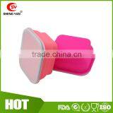 2016 New Design 600ml Single Layer Foldable Silicone Lunch Box Quality Choice