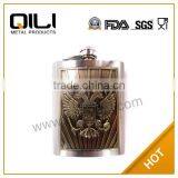 FDA Fancy 6oz Custom Big Eagle Flask With Plate