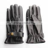 Cheap pu Leather Winter Gloves With Belt Buckle for Mens thumbnail-2