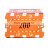 Colored Square Poker Chips With Logo Printing