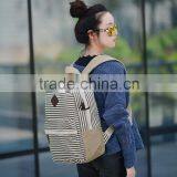 2016 New Koeran Fashion Canvas Streak Backpack Teenage Backpack thumbnail-4