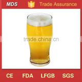 Hot selling tulip shaped printed glass pint glass
