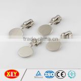 2015 xly zipper factory wholesale rounded silver puller metal zipper slider