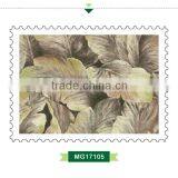 Free Samples Golden Edge Non Woven Wallpaper, Tropical Tree Wall Decor for Living Room , Attractive Wallcovering Roll thumbnail-3