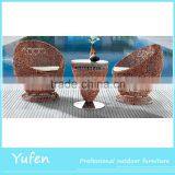 Cheap Wicker Table and Chair Mini Bar Furniture