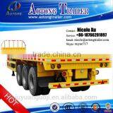 2/3 Axles 40-60 Tons Flatbed Semi Trailer / Flatbed Trailer for Sale thumbnail-1