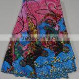 2015 New Arrival Bule 100 % Cotton Big Voile Lace Polish Lace Fabrics Wholesale thumbnail-1