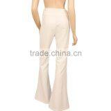 2015 Newest Design Bell-bottoms Women's White Long Pants Wholesale thumbnail-4