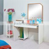 Modern High Glossy White Dresser With Mirror in Bedroom Furniture Set thumbnail-2