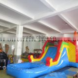 commercial inflatable slide/ castle combo with pool