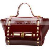 Superior Lacquer Leather Youth Clinch Bolt Style Fasion Handbag thumbnail-1