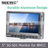 Small 5 Inch Portable Screen SDI Input and Output Sunshade Readable Mirror Image Histogram Function Monitor tv Quality Choice