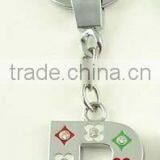 Fashion Key Chain With R Pendant Zinc cz Stones thumbnail-1
