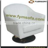 Furniture Thailand Hot Sales Modern Armchair White Leather Sofa for Salon Quality Choice thumbnail-2