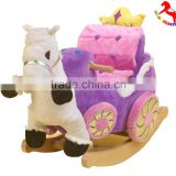 customized colorful wooden baby rocking chair with music