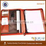High Quality Vintage PU Leather Portfolio With Tote / 3 Metal Ring Binder Folder thumbnail-4