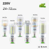 High Brightness Chandelier Candle L Light 5730 SMD 5050 E14 Led Bulb,5050smd LED Corn Lamp LED Lights Warm White /white,CE&RoHS