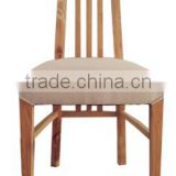 2015 Hot Sell Simple Design Oak Dining Chair with fabric seat