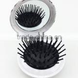 Plastic Round Travel Cute Hair Brush and Mirror Set for Children thumbnail-2