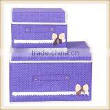 Sweet Bowknot Non-woven Collapsible Storage Box thumbnail-3
